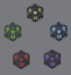 Spindown Dice (D-20) Set of 5 - Foundations